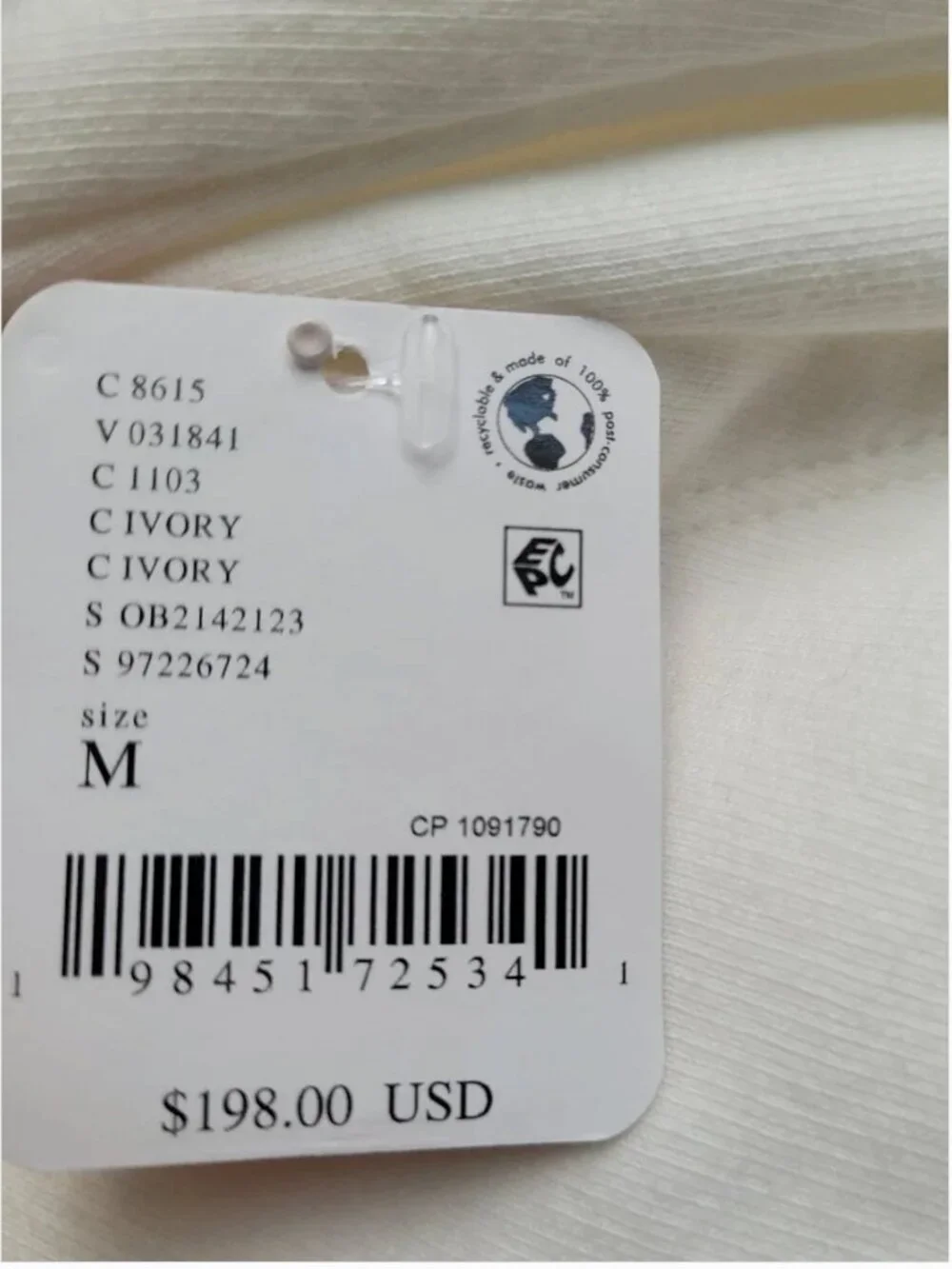 Free People NWT White FP Movement Women's Studio Tunic size M